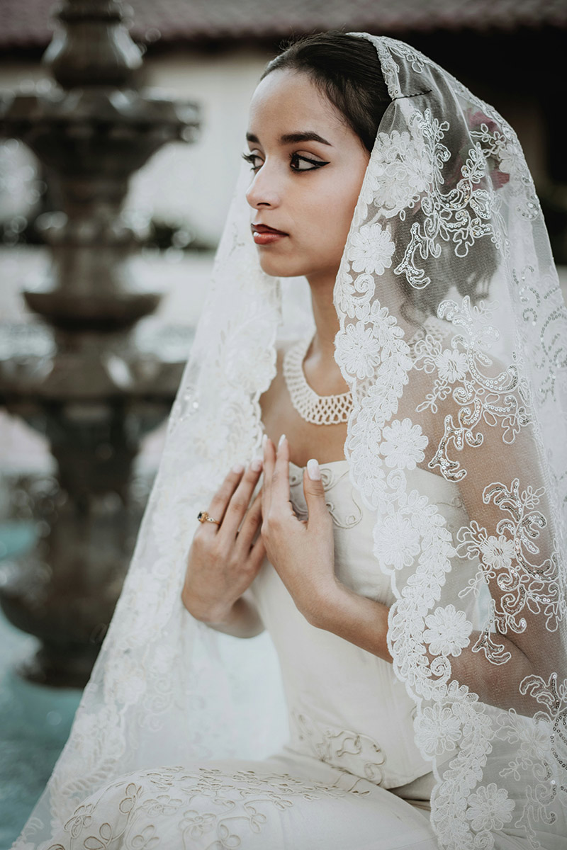 veil with lace