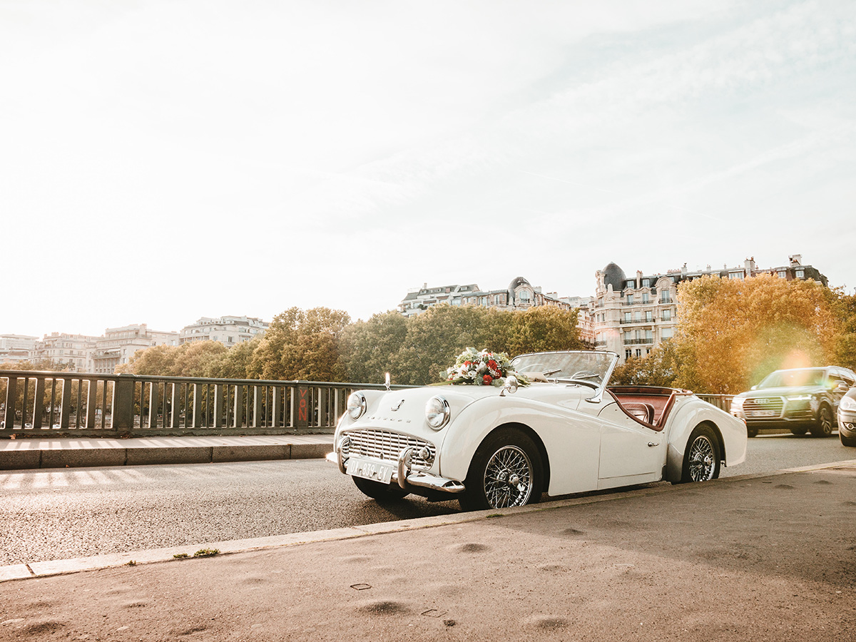 classic wedding car