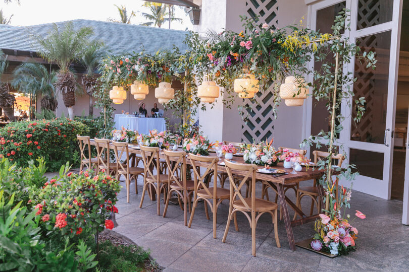 rustic destination wedding decor