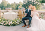 whimsical wedding theme in a garden