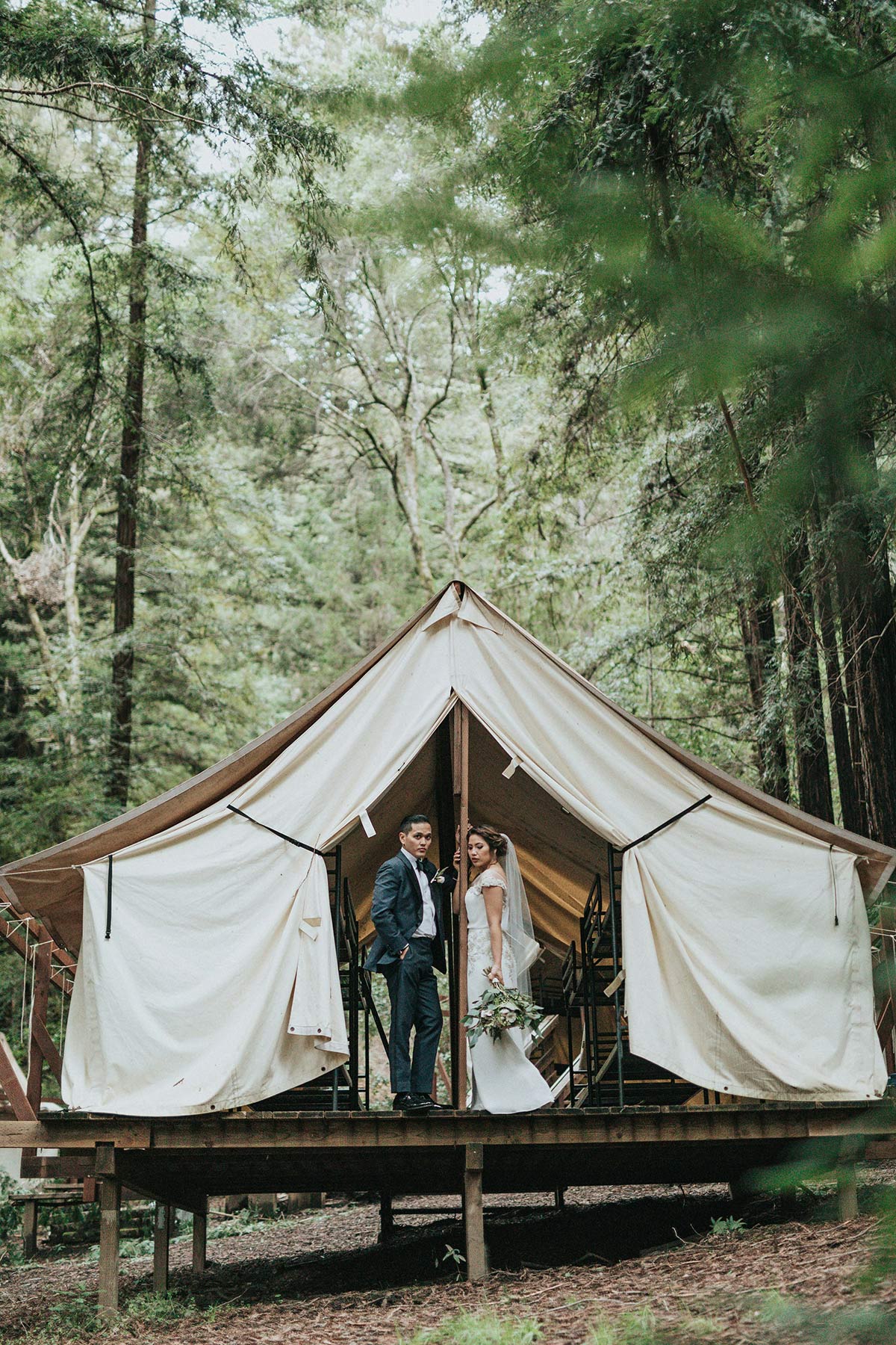 planning a camping wedding