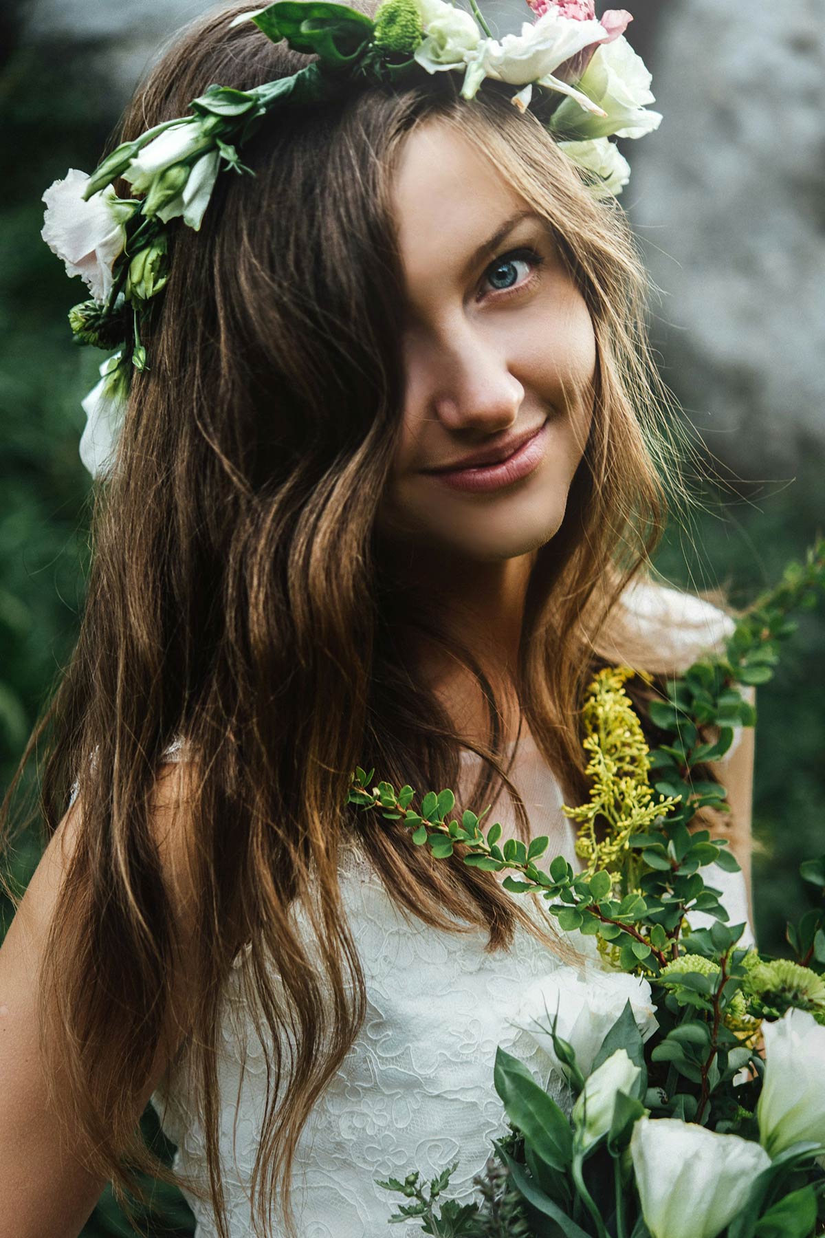 flower wedding crown