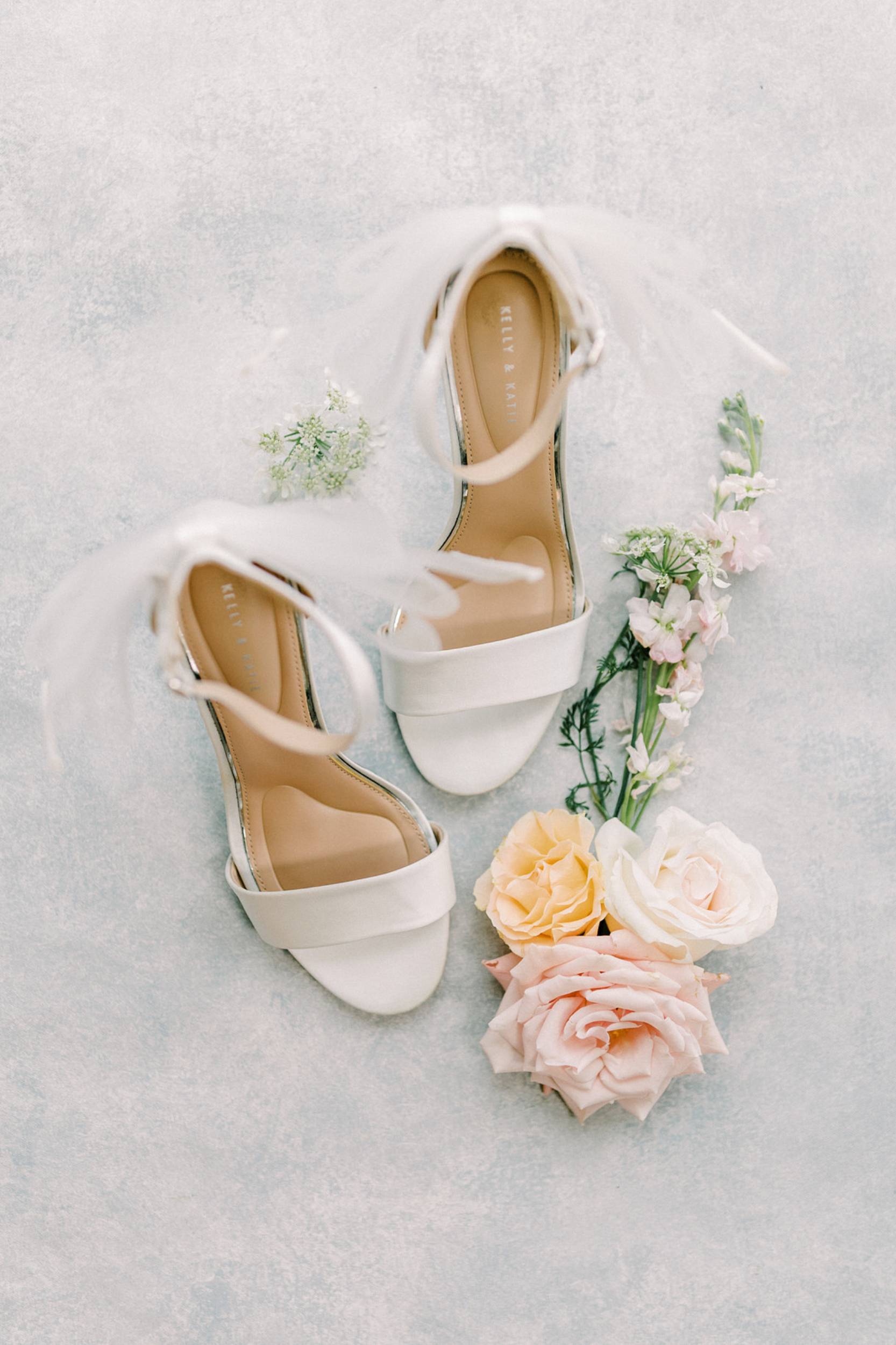 white wedding shoes