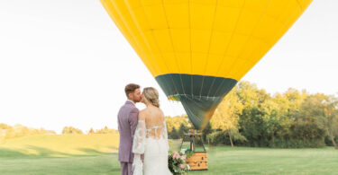 hot air balloon wedding theme