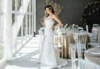 bride in the reception hall