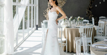 bride in the reception hall