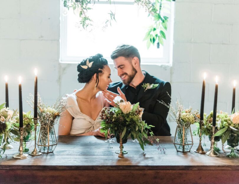 rustic wedding reception table decor