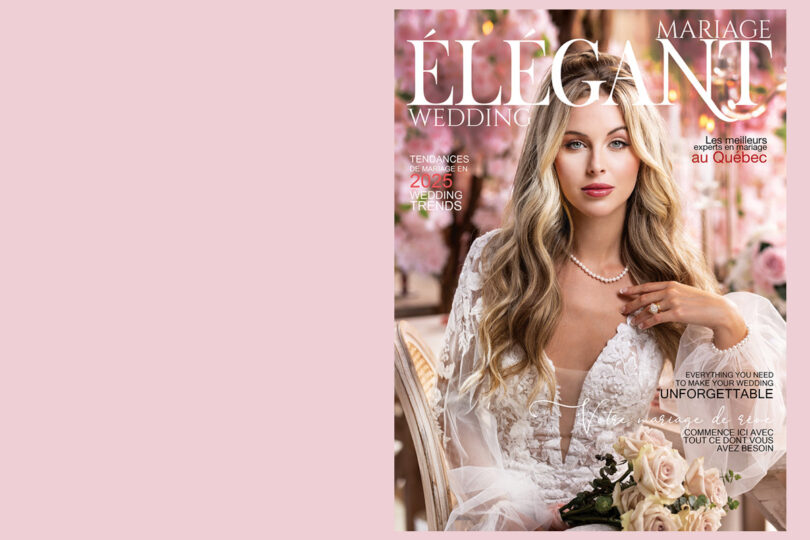 elegant wedding magazine cover